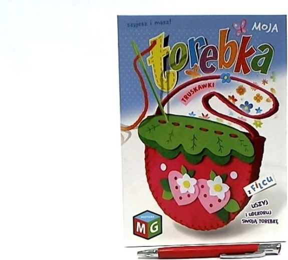 Moja filc kézitáska – eprek
