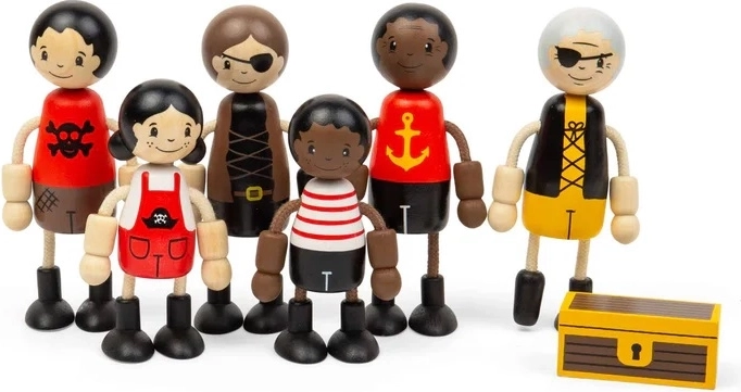 Bigjigs Toys fa figurák – Kalózok