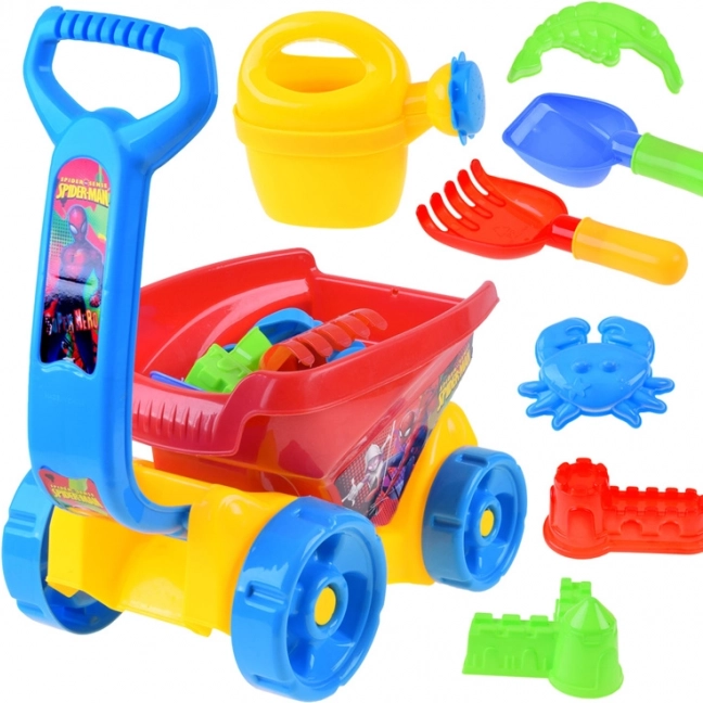 Gyermek homokozó készlet kocsival és Pókember kiegészítőkkel