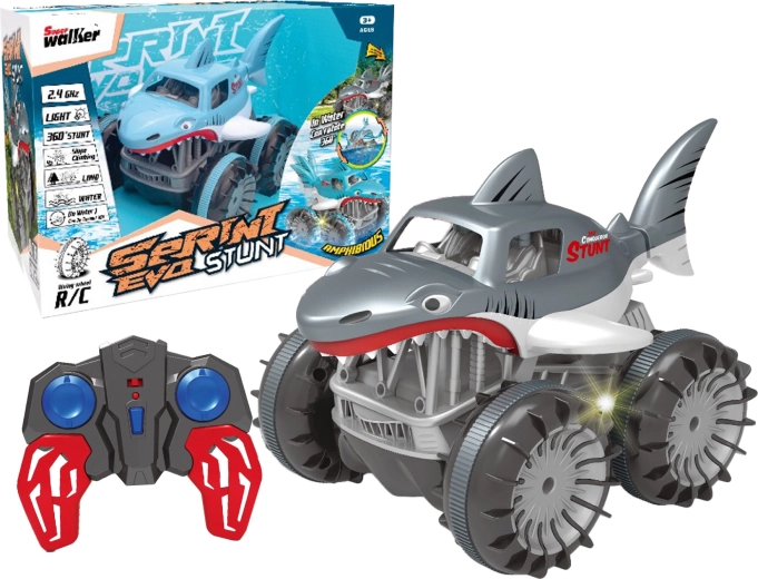 R/C kétéltű kaszkadőr autó – Cápa 4WD 2,4 GHz
