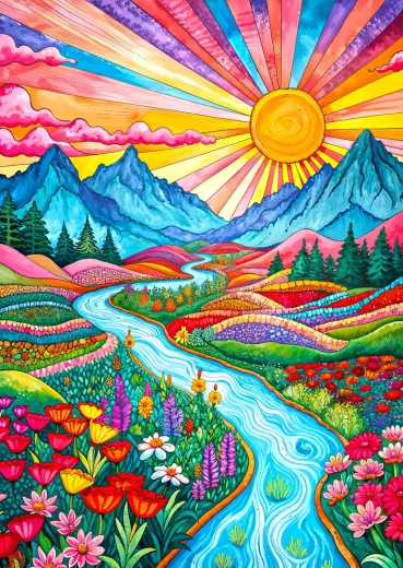 Enjoy puzzle Színes felföld 1000 darabos