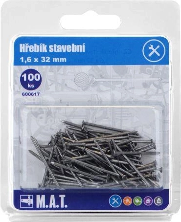 Építőipari szegek 32 × 1,6 mm, 100 db
