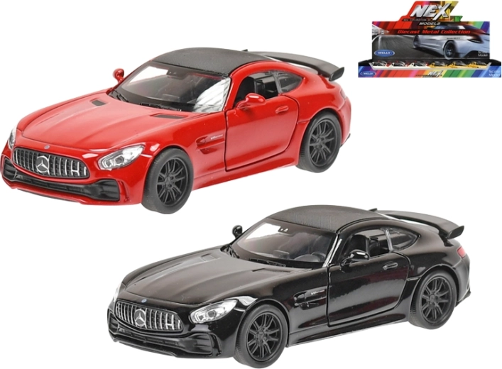Fém autómodell Mercedes-AMG GTR Welly visszahúzós mechanikával