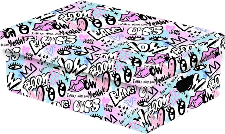 Nagy laminált tárolódoboz Funny Girl