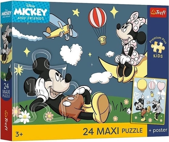 Maxi prémium plus pro gyerek puzzle Mickey egér – Egérbarátok (24 darab)