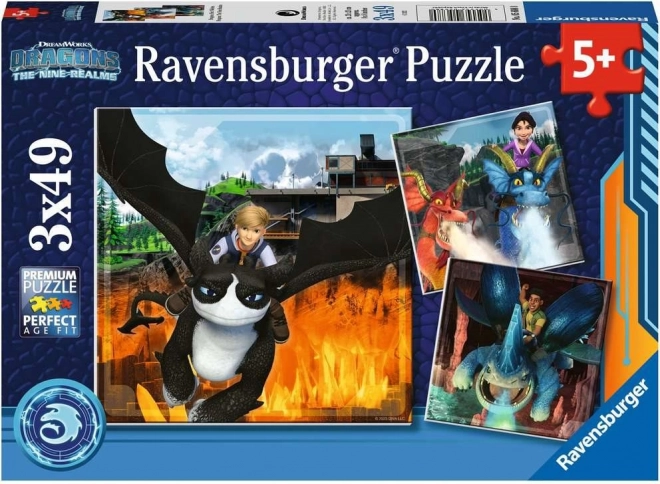 Puzzle Így neveld a sárkányodat: Kilenc királyság a Ravensburgertől