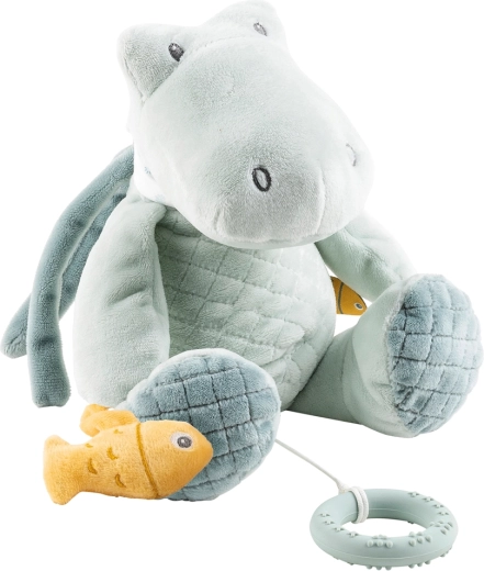 Nattou zenélő plüss krokodil harapókával, Romeo, 30 cm