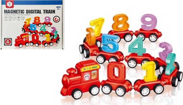 Mágneses vonat számokkal