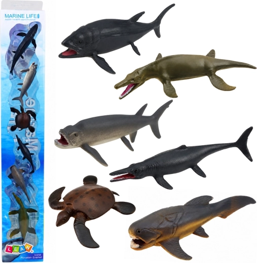 Marine Life mini tengeri állatfigurák készlete (6 db, 6–9 cm)