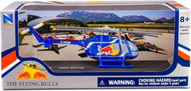 Fém helikopter modell MBB BO 105 THE FLYING BULLS 1:90
