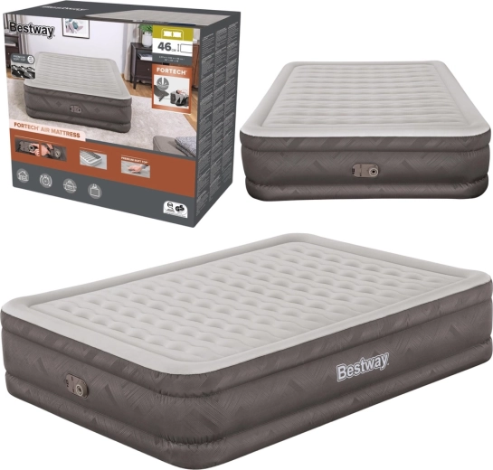 Bestway Queen felfújható matrac beépített elektromos pumpával, 203 × 152 × 46 cm