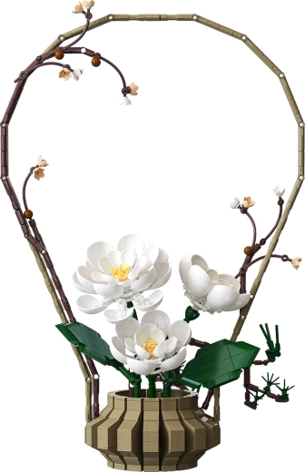CaDA Floral Art Winter Silence építőkészlet – virágdekoráció 49,6 cm, 1001 darab