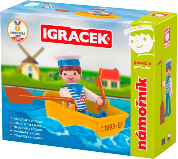 Efko Igráček tengerész – figura készlet csónakkal