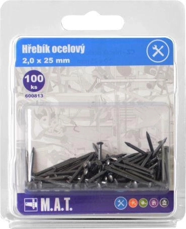 Acél szegek 25 × 2,0 mm (100 db)
