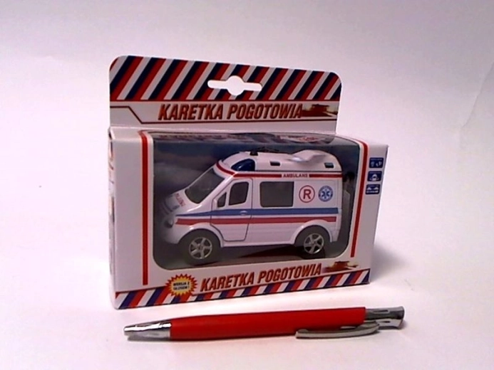 Mentőautó (furgon) 11 cm, hanggal és fénnyel