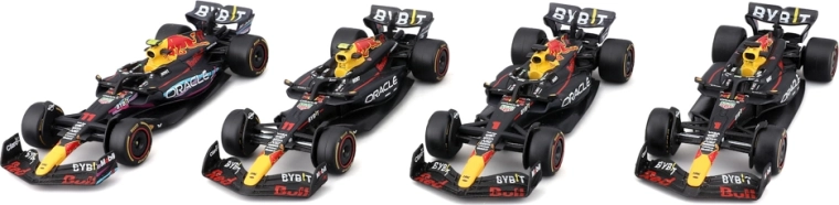 Bburago Formula Racing F1 készlet – 4 modell Oracle Red Bull Racing 1:43 Verstappen és Pérez