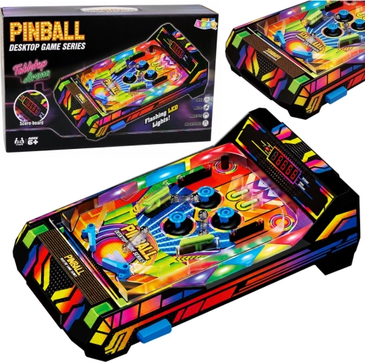 Elektronikus asztali pinball (flipper) LED pontszámlálóval és hangokkal