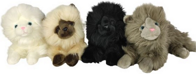 Fekvő plüss perzsa kandúr 30 cm