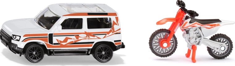 Siku készlet: Land Rover Defender és KTM 450 SX-F krosszmotor