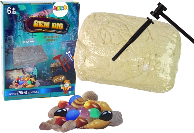 Archeológiai drágakristály-bánya készlet