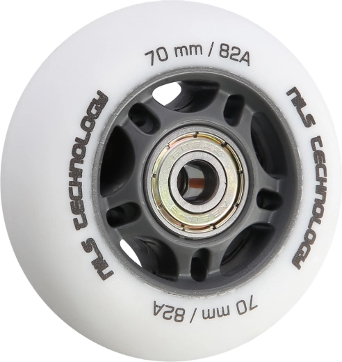 Matt NILS Extreme PU 70 mm 82A kerekek ABEC 9 csapágyakkal, fehér, 4 db