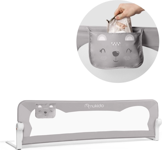 Ágyvédő rács 180 × 42 × 35 cm Nukido szürke