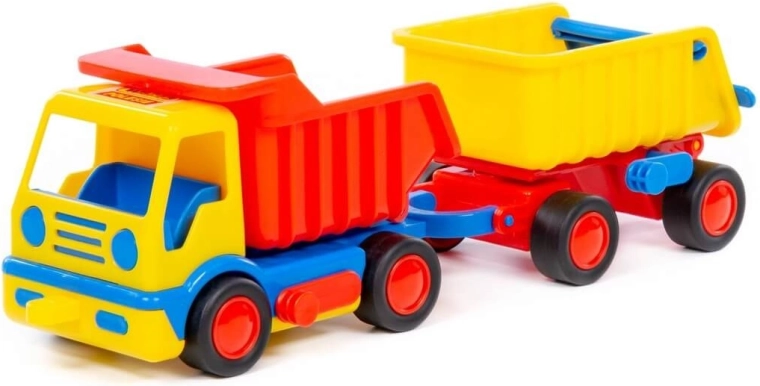 Basic gyerek teherautó – billenőplatós utánfutóval
