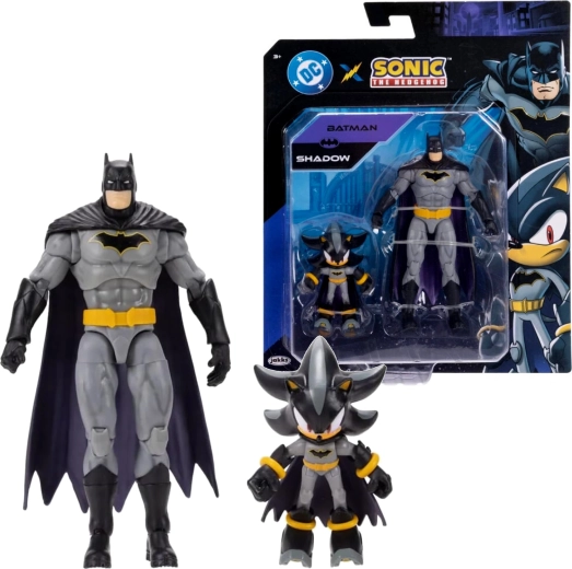 Jakks Pacific figura szett: Shadow mint Batman és Batman (Sonic the Hedgehog x DC Comics)