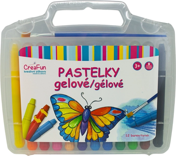 CREAFUN mosható zselés zsírkréták – 12 szín készlet