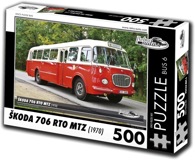 RETRO-AUTA puzzle Škoda 706 RTO MTZ 500 darab