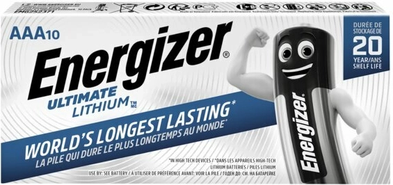 Energizer Ultimate Lithium AAA lítiumos elemek 10 db