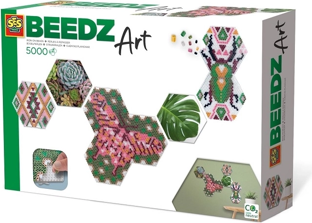 SES Creative Beedz vasalható 3D gyöngyök botanikai motívummal, 5000 db