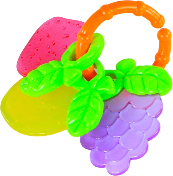 Gyümölcs alakú csörgő és rágóka babáknak