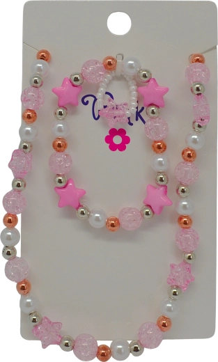 Kreatív szett nyaklánc és karkötő – gyöngyök és csillagok