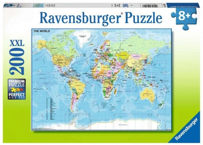 Ravensburger világtérkép – 200 darabos puzzle