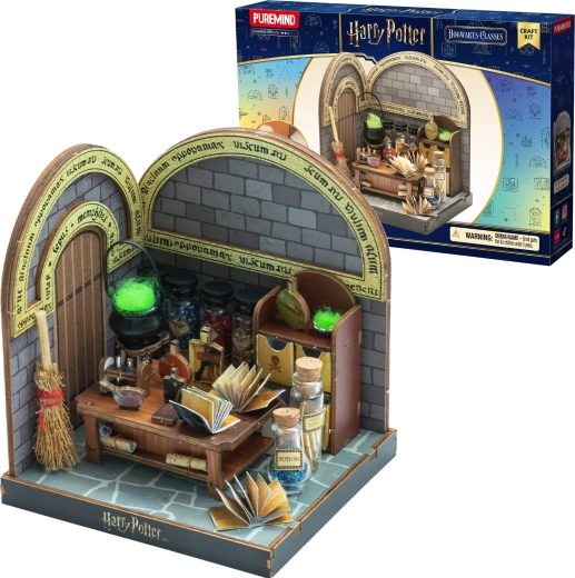 Puremind Harry Potter összerakható fa 3D modell – bájitaltan tanterem (DIY dioráma)
