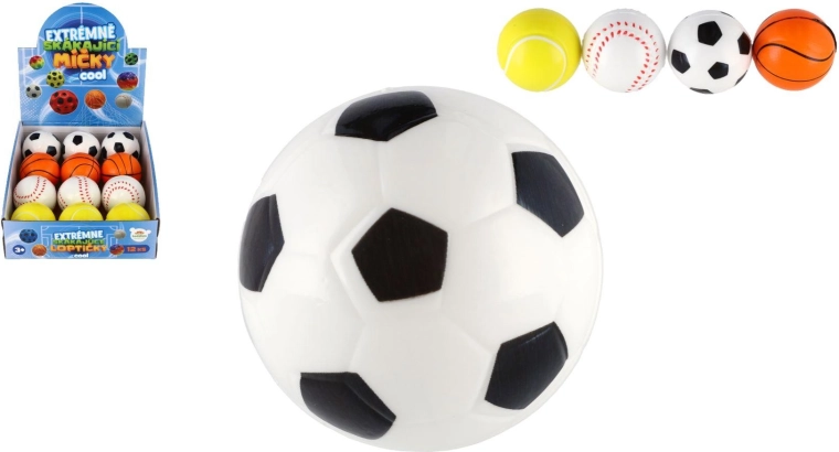 Extrém módon pattogó sportmintás hablabda, 6 cm