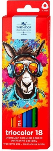 Háromszögletű színes ceruzák KOH-I-NOOR Triocolor 18 db
