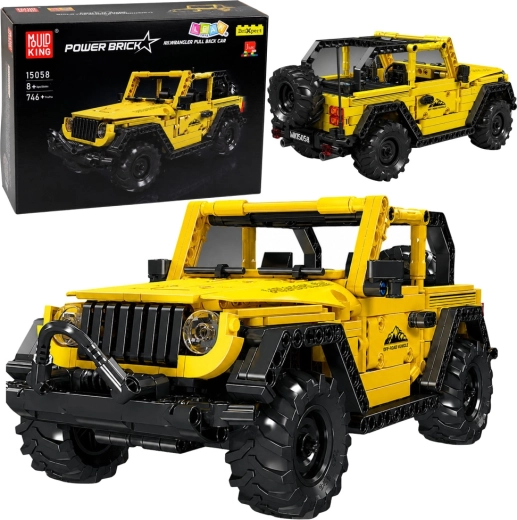 Wrangler sárga terepjáró építőjáték (746 db alkatrész)