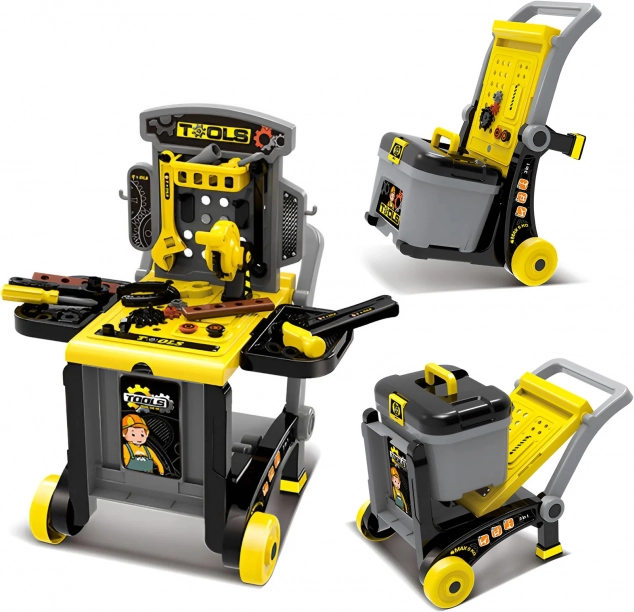 Gyerekeknek szánt barkácsműhely 3 az 1-ben összecsukható kivitelben