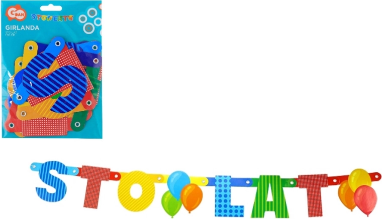 „Sto lat” girland 150 cm – 1 db
