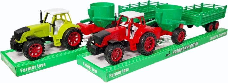 Traktor két pótkocsival