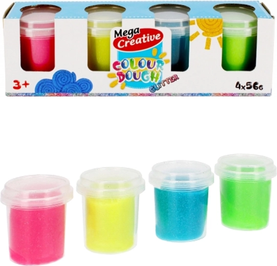 Csillámos gyurma tubusokban (4 szín) – 1 db