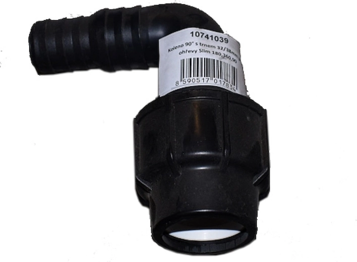 90°-os könyök tömlőcsonkkal 32/38 mm – Slim 90, 180 és 360 szolárfűtéshez