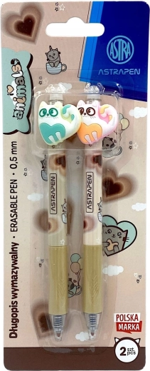 Astra radírozható tollak Cicus, 2 darabos készlet