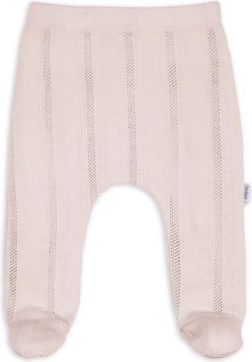 Lodger újszülött rugdalózó nadrág beépített tappancsokkal pointelle powder, méret 50