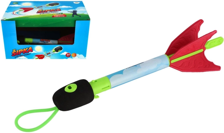 Elemről működő, világító kilövő nyíl 27 cm - 1 db