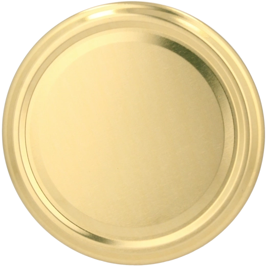 10 darabos arany színű befőttesüveg-tető készlet, 82 mm, 4 menetes