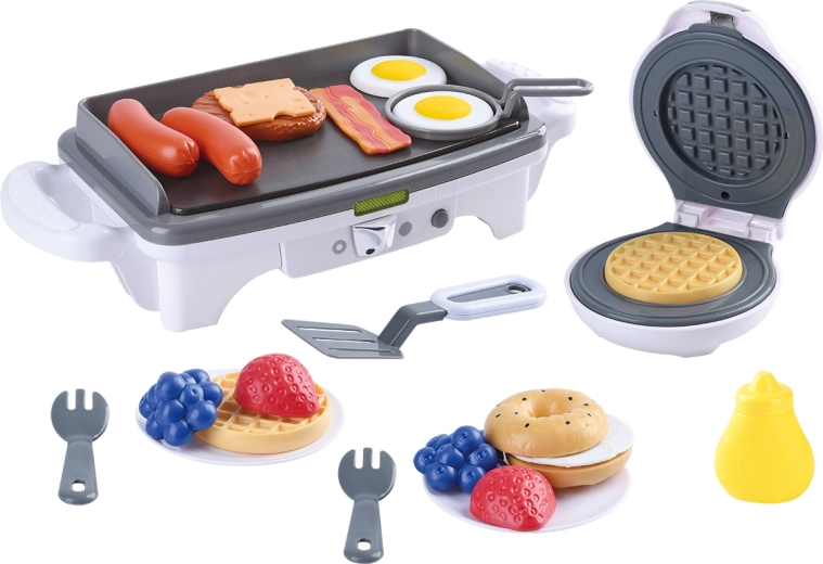 Playgo konyhai szett: gofrisütő és grill effektekkel – 1 db