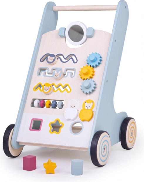 Fa aktivitás sétálójáró Bigjigs Baby Erdei állatok